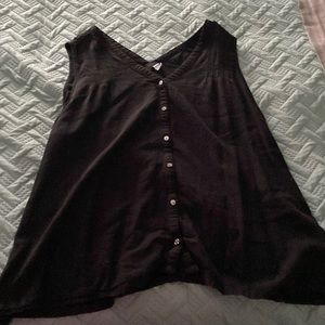 Old Navy short sleeve black XXL button up top